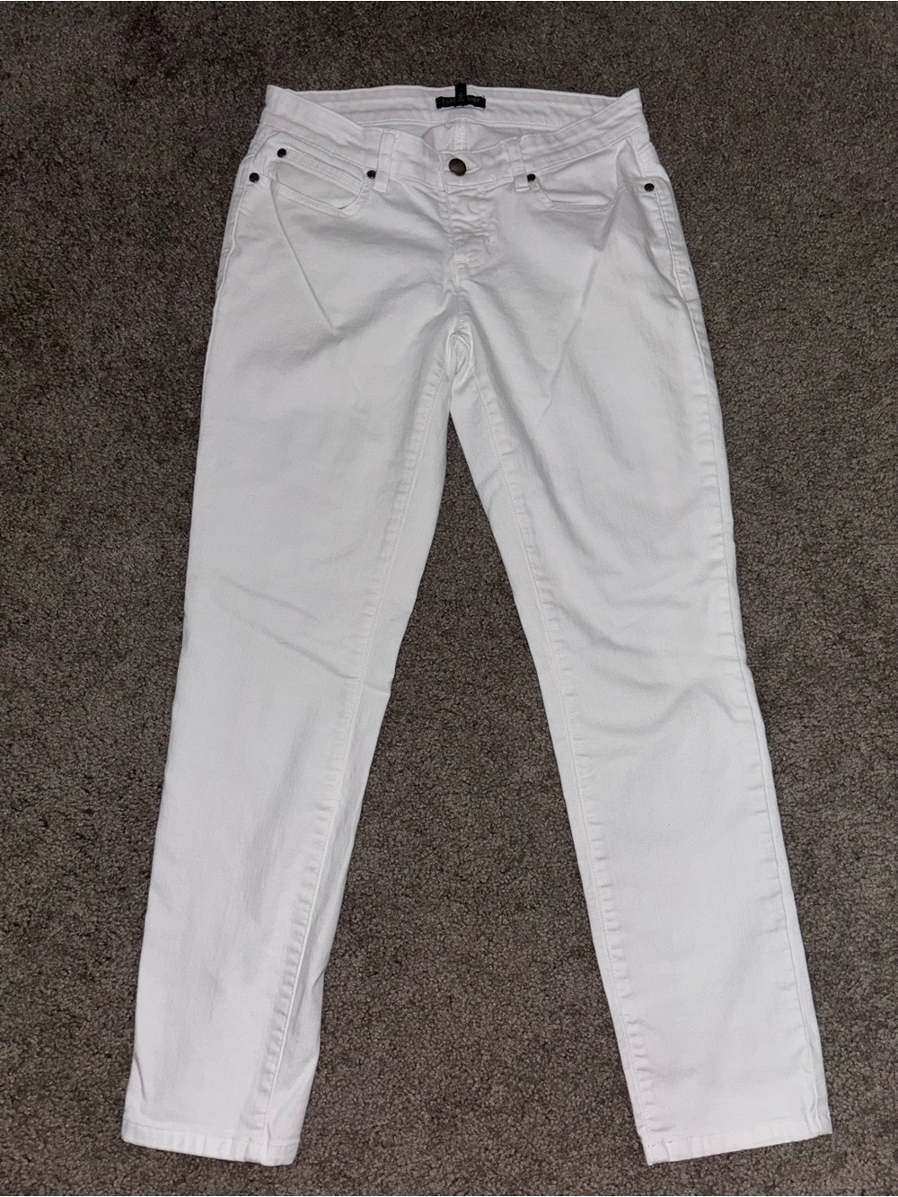 Eileen Fisher White Skinny Jeans